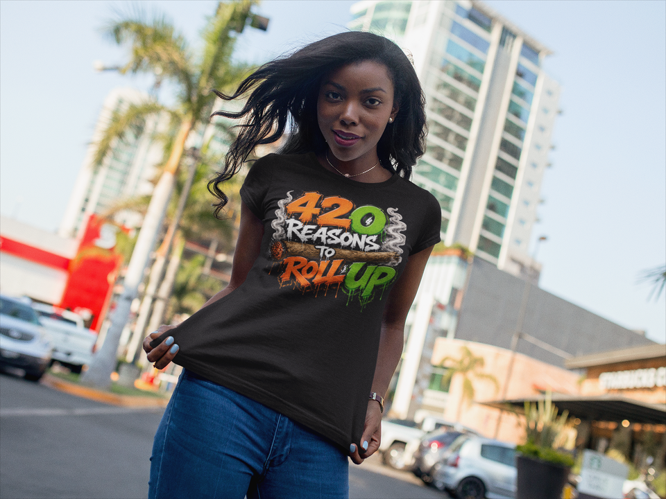 420 Reasons To Roll Up - Short Sleeve T-Shirt